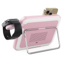 FORCELL F-ENERGY Mag Mirror 3v1 MagSafe nabíječka - růžová