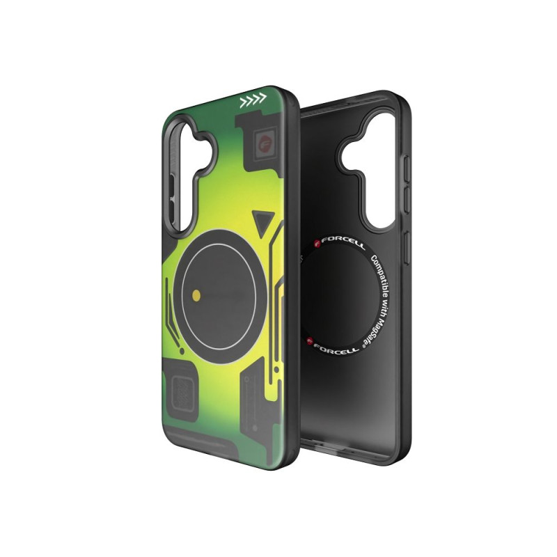 Kryt Forcell F-PROTECT Levels pro Samsung S25 - cyber green