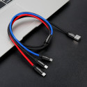 BASEUS CAMLT-BSY01 Odolný Fast Charge 3,5A nabíjecí a datový kabel 3v1, 1,2m, barevný
