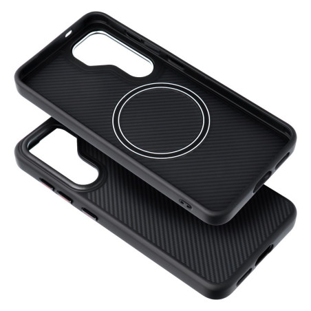 Kryt Carbon ELITE MAG COVER pro Samsung S26 PLUS - černý