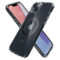 Spigen Ultra Hybrid Mag pouzdro s MagSafe pro iPhone 14 Plus - průhledné šedé