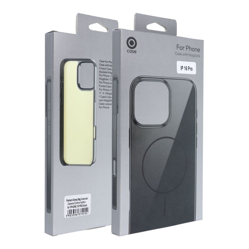 Kryt Premium Glossy Mag Cover pro iPhone 16 Plus - černý
