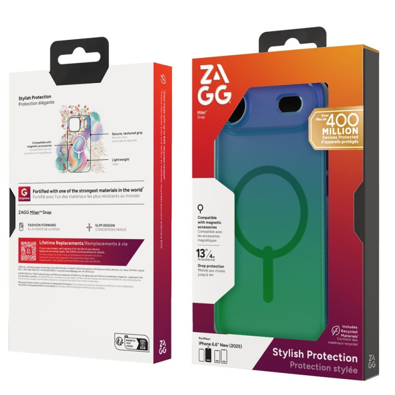 Kryt ZAGG MILAN SNAP pro iPhone 17 - raven feather