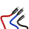 BASEUS CAMLT-BSY01 Odolný Fast Charge 3,5A nabíjecí a datový kabel 3v1, 1,2m, barevný