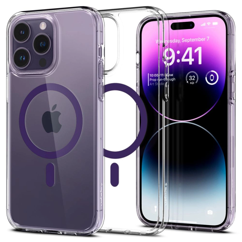 Spigen Ultra Hybrid Mag pouzdro s MagSafe pro iPhone 14 Pro Max - fialové