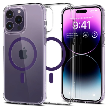 Spigen Ultra Hybrid Mag pouzdro s MagSafe pro iPhone 14 Pro Max - fialové