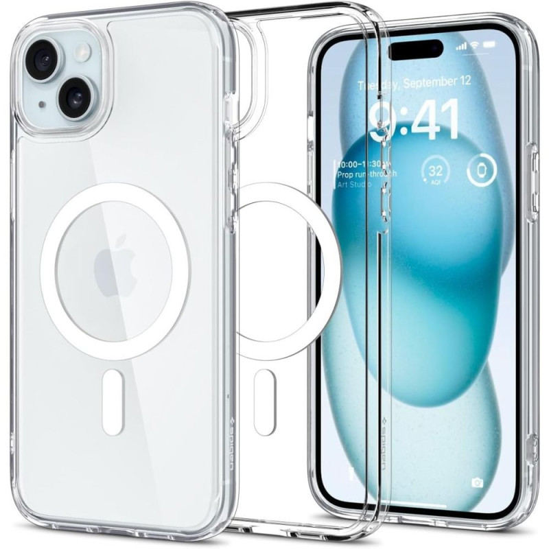 Spigen Ultra Hybrid Mag pouzdro s MagSafe pro iPhone 15 - bílé