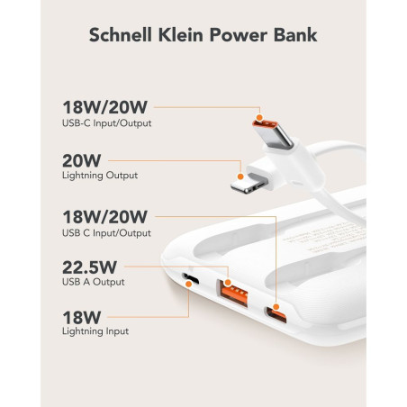 Powerbanka Veger C11 10 000 mAh (W1170) - lightning white