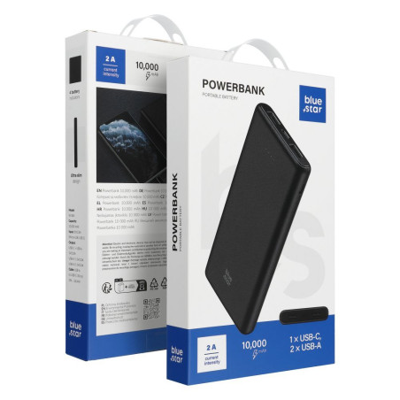 Powerbanka Blue Star W1061 2A 10000 mAh černá