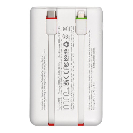 Powerbanka Charmast W1202 PD3.0 10000 mAh bílá