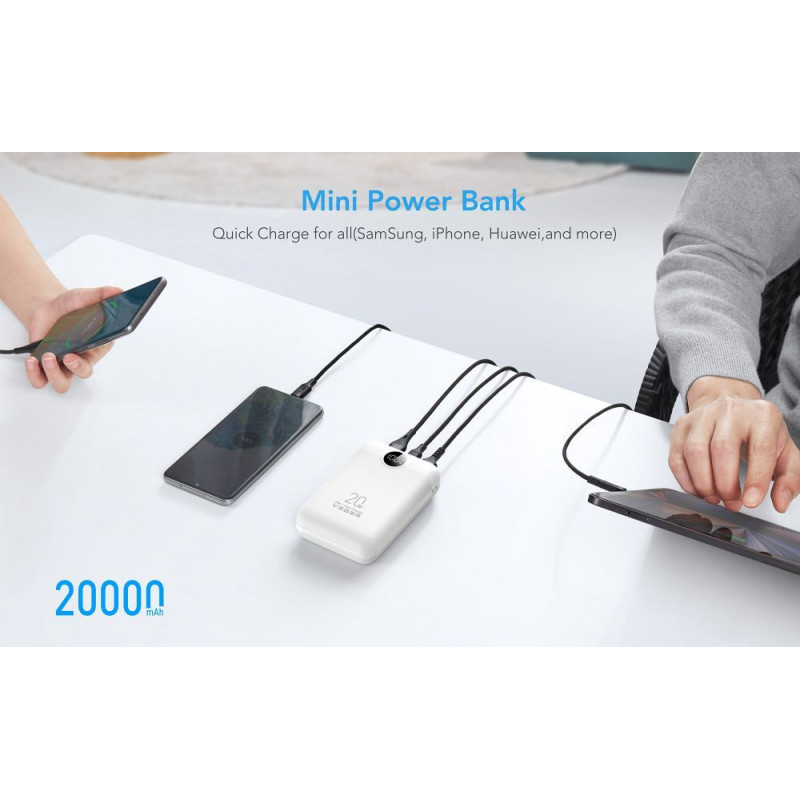 Powerbanka Veger S20 pro mobilní zařízení - bílá