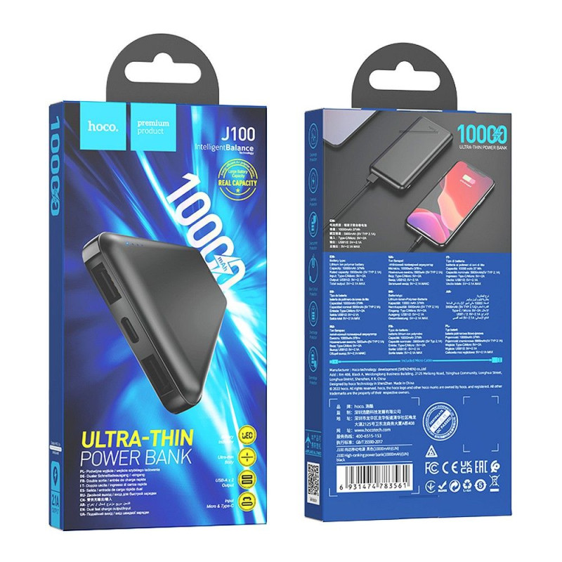 Powerbanka Hoco J100 pro mobilní zařízení - černá