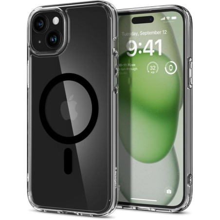 Spigen Ultra Hybrid Mag pouzdro s MagSafe pro iPhone 15 - černé