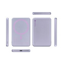 Powerbanka Forcell F-Energy Slim F5K9 MagSafe 5000 mAh fialová