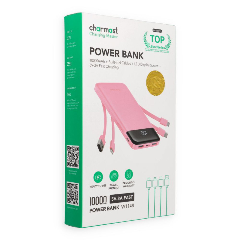 Powerbanka Charmast W1148 pro smartphony a tablety - růžová