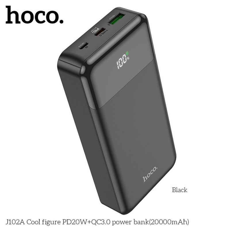 Powerbanka Hoco J102A 20000 mAh pro mobilní zařízení - černá