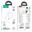 Hoco J140A powerbanka 5000 mAh MagSafe/Qi – bílá