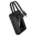 Powerbanka Hoco J162 10000 mAh PD/QC s kabely USB-C+Lightning - černá