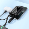 Powerbanka Hoco J162 10000 mAh PD/QC s kabely USB-C+Lightning - černá