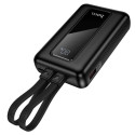 Powerbanka Hoco J162 10000 mAh PD/QC s kabely USB-C+Lightning - černá