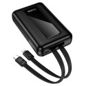 Powerbanka Hoco J162 10000 mAh PD/QC s kabely USB-C+Lightning - černá