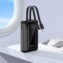 Powerbanka Hoco J162 10000 mAh PD/QC s kabely USB-C+Lightning - černá