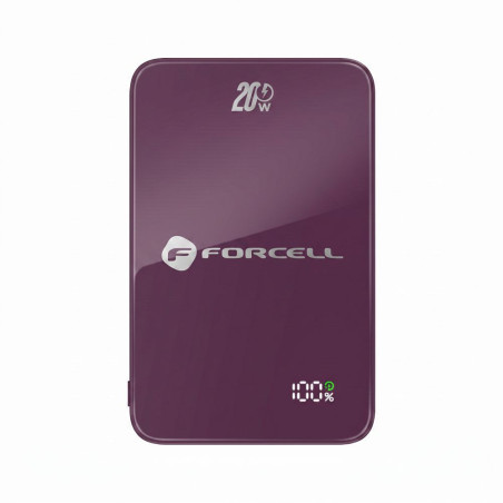 Powerbanka Forcell F-ENERGY SUPERSLIM F10K8 10 000 mAh - vínová