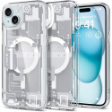 Spigen Ultra Hybrid Mag pouzdro s MagSafe pro iPhone 15 Plus - bílé (Zero One design)