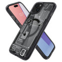 Spigen Ultra Hybrid Mag pouzdro s MagSafe pro iPhone 15 Plus - tmavě šedé (Zero One design)