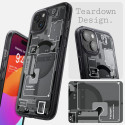 Spigen Ultra Hybrid Mag pouzdro s MagSafe pro iPhone 15 Plus - tmavě šedé (Zero One design)