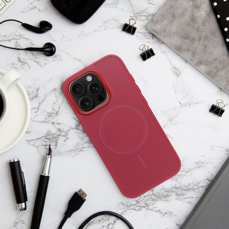 Kryt FRAME MAG COVER pro iPhone 17 - purpurový