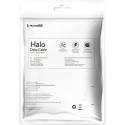 BASEUS CATGH-K01 Halo opletený a odolný kabel USB-C/USB-C, 2m, černý se svítícím proužkem