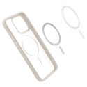 Spigen Ultra Hybrid Mag pouzdro s MagSafe pro iPhone 15 Pro - matný titan přírodní