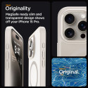 Spigen Ultra Hybrid Mag pouzdro s MagSafe pro iPhone 15 Pro - matný titan přírodní