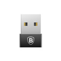 BASEUS CATJQ-A01 Redukce OTG USB-A na USB-C až 2,4A, hliníková, černá