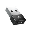 BASEUS CATJQ-A01 Redukce OTG USB-A na USB-C až 2,4A, hliníková, černá