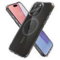 Spigen Ultra Hybrid Mag pouzdro s MagSafe pro iPhone 15 Pro - průhledné šedé