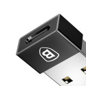 BASEUS CATJQ-A01 Redukce OTG USB-A na USB-C až 2,4A, hliníková, černá