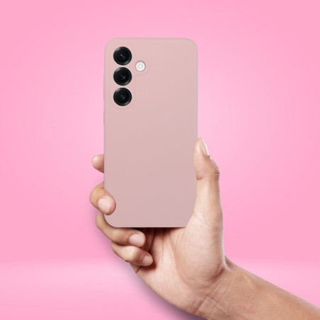 Kryt SILICONE 2mm pro Samsung S25 EDGE - pudrově růžový