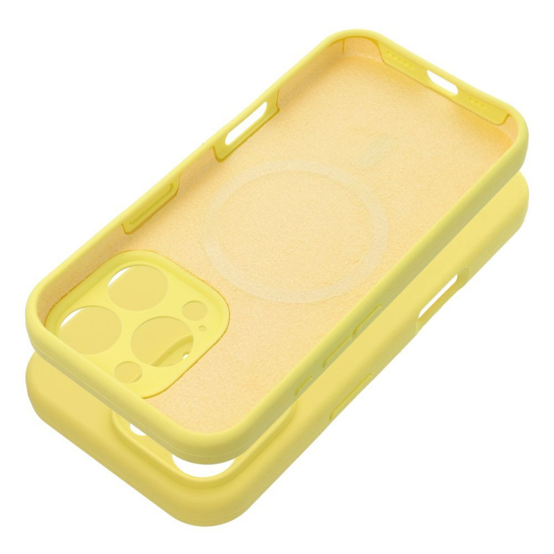 Kryt pro iPhone 17 - žlutá (MagSafe, silikon 2 mm)