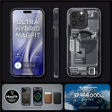 Spigen Ultra Hybrid Mag pouzdro s MagSafe pro iPhone 15 Pro - tmavě šedé (Zero One design)