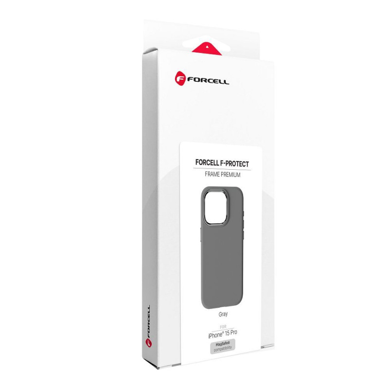 Kryt Forcell F-PROTECT Frame Premium pro iPhone 15 PRO - šedý