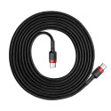 BASEUS CATKLF-H91 opletený a odolný kabel Cafule USB-C/USB-C, 2m, černo-červený