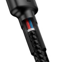 BASEUS CATKLF-H91 opletený a odolný kabel Cafule USB-C/USB-C, 2m, černo-červený