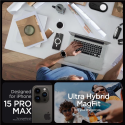 Spigen Ultra Hybrid Mag pouzdro s MagSafe pro iPhone 15 Pro Max - čiré matné