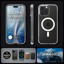 Spigen Ultra Hybrid Mag pouzdro s MagSafe pro iPhone 15 Pro Max - čiré matné