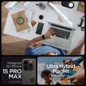 Spigen Ultra Hybrid Mag pouzdro s MagSafe pro iPhone 15 Pro Max - průhledné černé