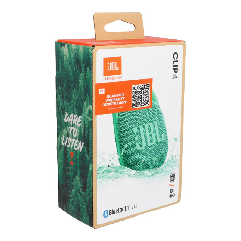 Přenosný bezdrátový reproduktor JBL CLIP 4 ECO pro mobilní zařízení - zelená