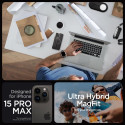 Spigen Ultra Hybrid Mag pouzdro s MagSafe pro iPhone 15 Pro Max - šedé