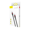 BASEUS CATKLF-H91 opletený a odolný kabel Cafule USB-C/USB-C, 2m, černo-červený